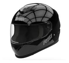 CASCO INTEGRAL HAWK RS1 ALPHA NEGRO/ CELESTE BRILLANTE 62 (HAWK)