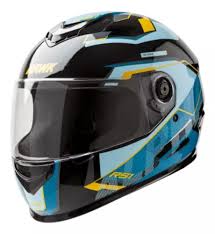 CASCO INTEGRAL HAWK RS1 ALPHA NEGRO/CELESTE BRILLANTE 60 L (HAWK)