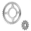CORONA Y PIÑON HONDA CG 125 M/V ZANELLA RX 150 38T/15T (piñon riffel)