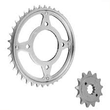 CORONA Y PIÑON HONDA CG 125 M/V ZANELLA RX 150 38T/15T (piñon riffel)