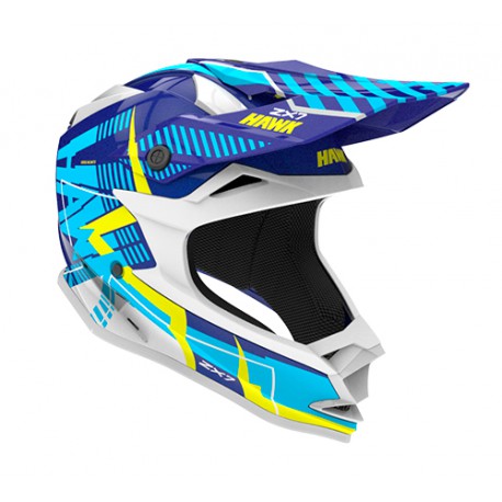 CASCO CROSS HAWK ZX7 AZUL CLARO L