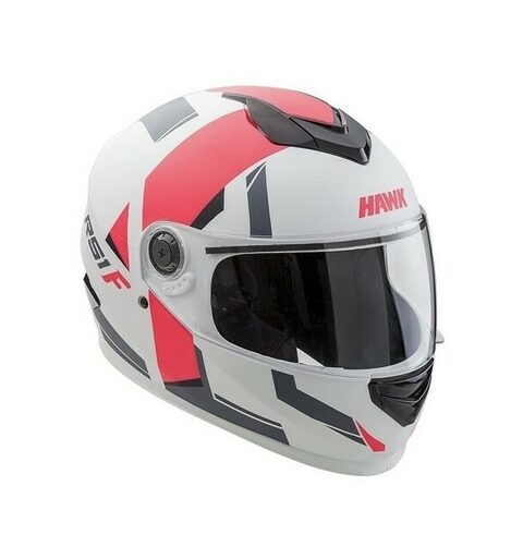 CASCO INTEGRAL HAWK RS1F BLANCO /FUCSIA /MATE C/GRA (TALLE M - 58) (HAWK)
