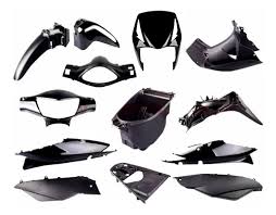 KIT PLASTICO COMPLETO 13 PIEZAS HONDA BIZ 125 MODELO NUEVO NEGRO