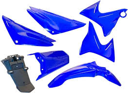 KIT PLASTICO YAMAHA XTZ 125 AZUL 7 PIEZAS