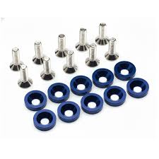 ARANDELA DE ALUMINIO AZUL CON TORNILLO X JGO