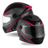 CASCO PROTORK R8 ROSA-NEGRO TALLE L (60)