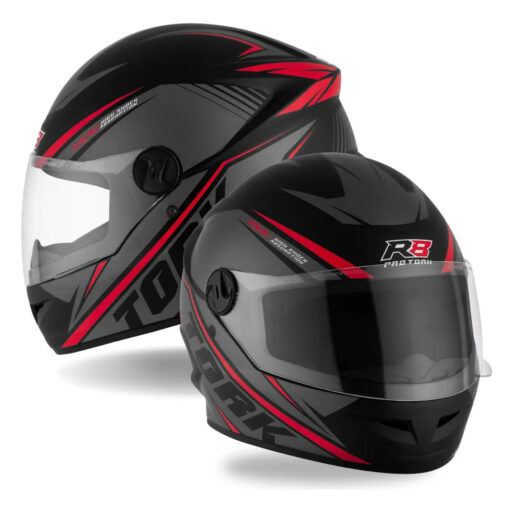 CASCO PROTORK R8 ROJO-NEGRO TALLE M (58)