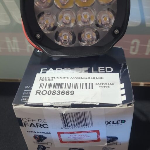 FARO TUNNING AUXILIAR 12 LED NEGRO