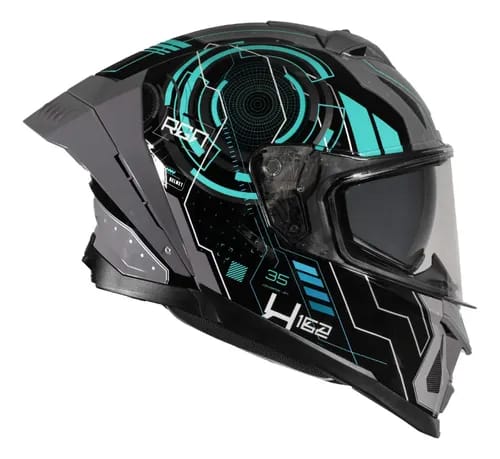 CASCO ORIGINE ETNA CYBERPUNK AZUL / GRIS GLOSS "XL"