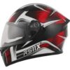 CASCO HAWK INTEGRAL RS11X SPIKE ROJO BRILLANTE (TALLE XL 62) LENTE INTERNO