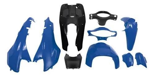 CARENADO / KIT PLASTICO COMPLETO GILERA SMASH 110 PINTADO 10 PIEZAS (AZUL) OKINOI