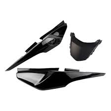 CARENADO CACHA LATERAL TRASERO YAMAHA CRYPTON NEW 125 SET 3 NEGRO