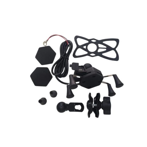 SOPORTE CELULAR GPS PARA ESPEJO CON CARGADOR